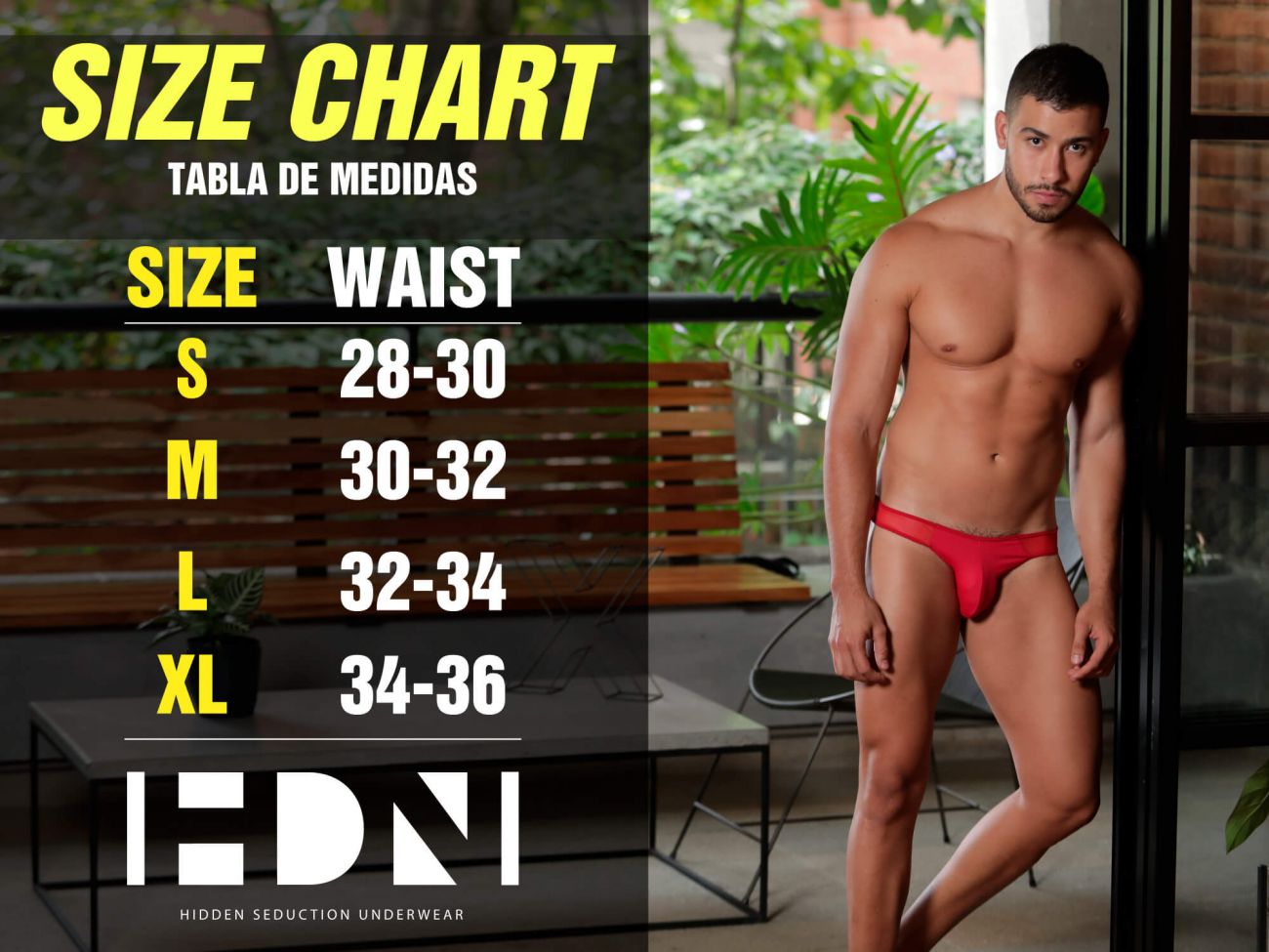 Hidden Underwear Size Chart